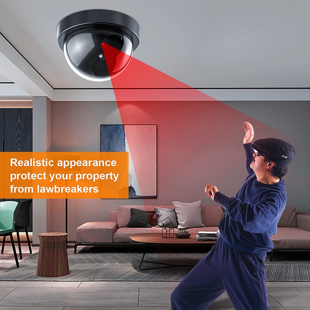 Home Security And Camera Systems - Dummy Security Camera,Fake Camera With Red