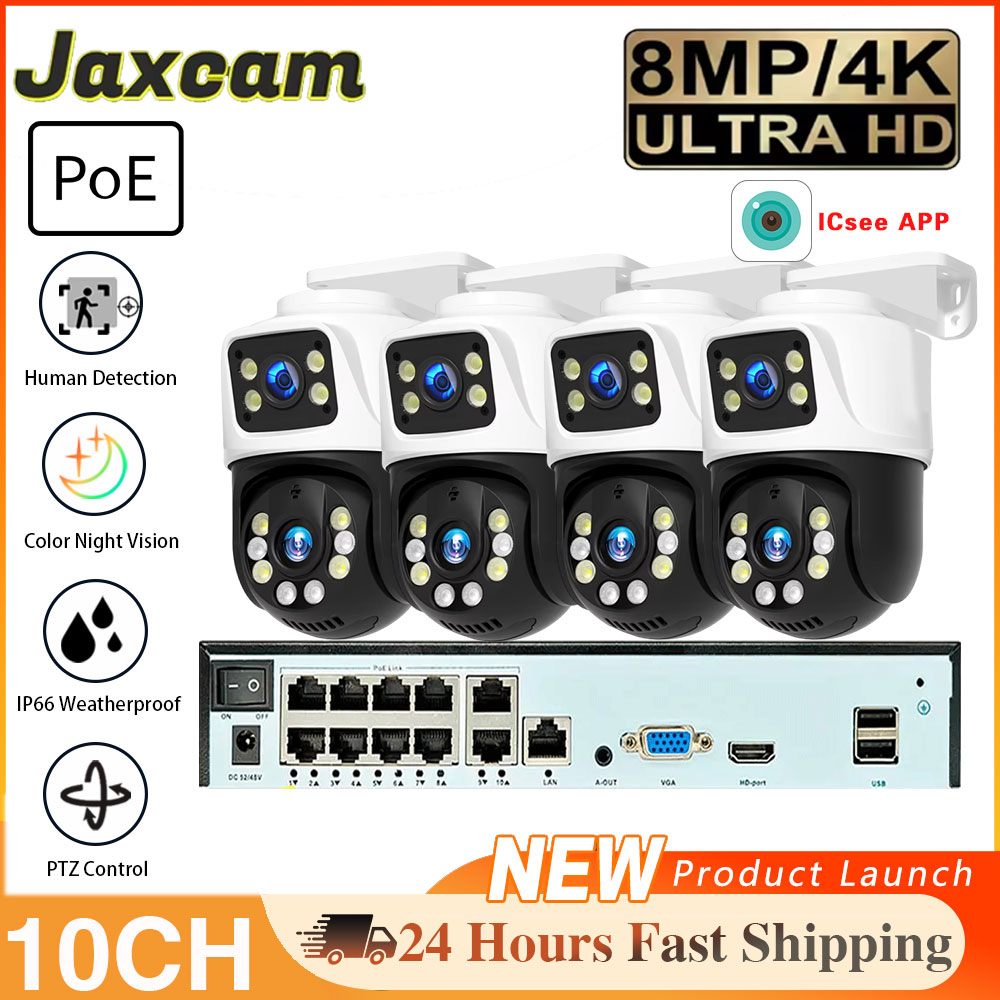 Home Security And Camera Systems - 10CH POE NVR 8MP HD Human