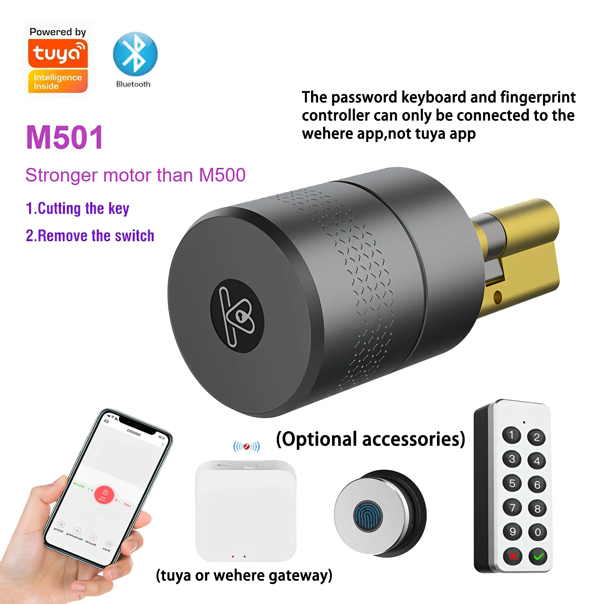 Home Security Keypad - M501 Wehere Tuya Smart Door Lock