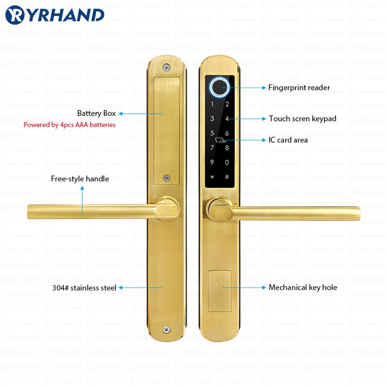 IP66 Gold Stainless steel Slid - Home Security Keypad avis et prix