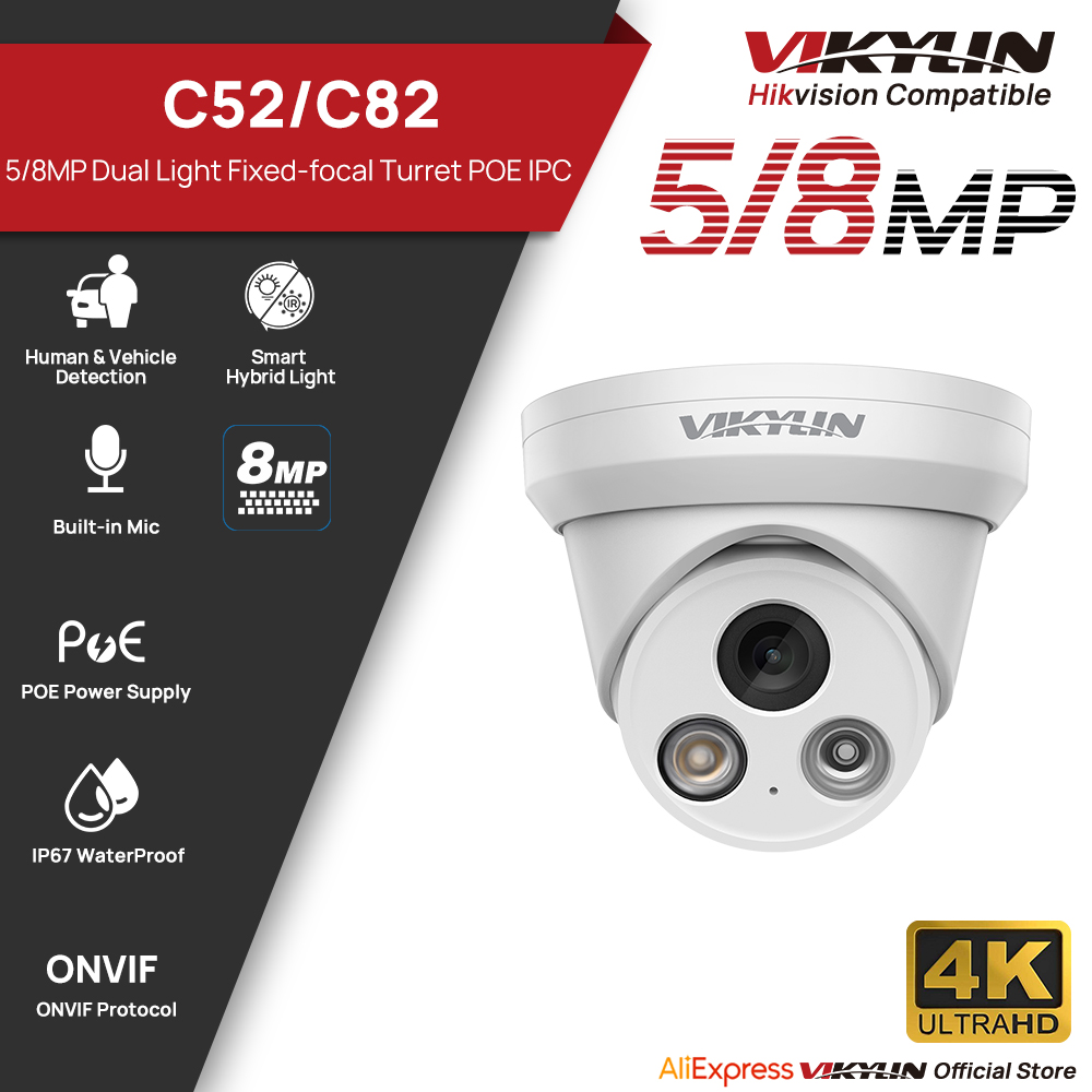 VIKYLIN 5/8MP 4K IP Camera Dua - Home Security Service avis et prix