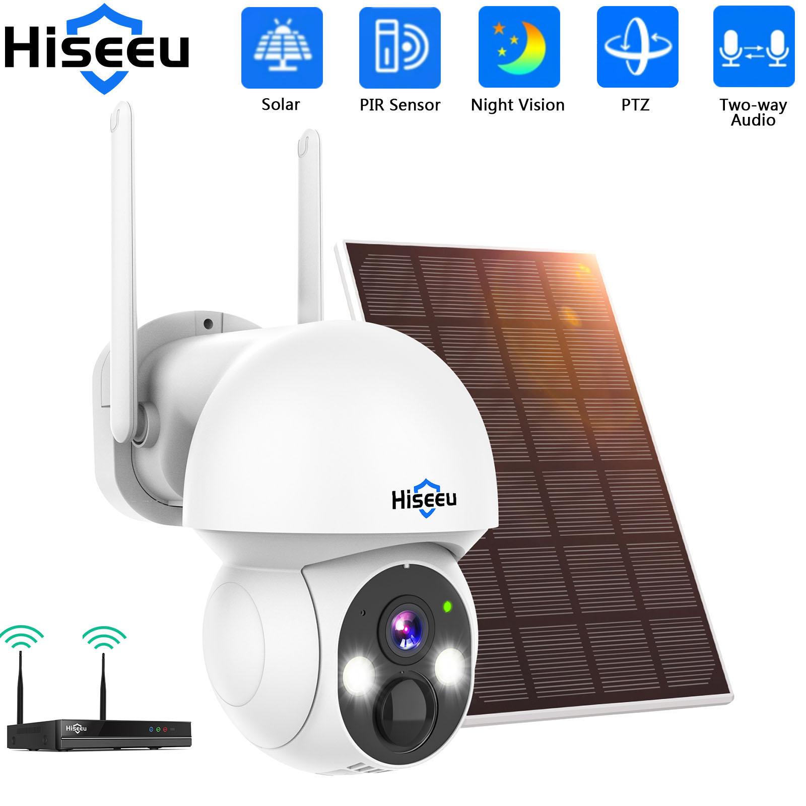Hiseeu 2K 4MP WIFI PTZ Solar I - Home Security Wifi Camera avis et prix