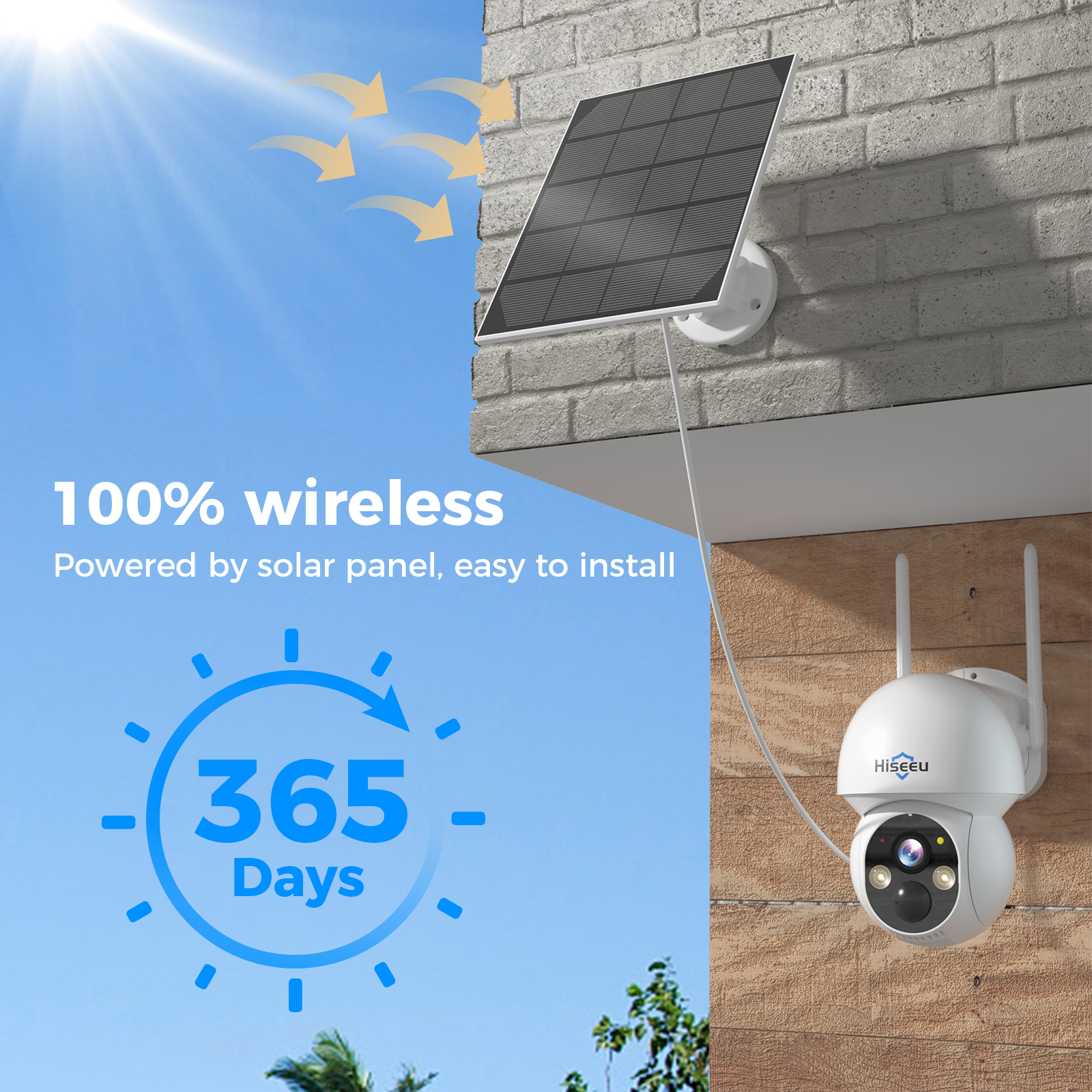 Hiseeu 2K 4MP WIFI PTZ Solar I - Home Security Wifi Camera avis et prix
