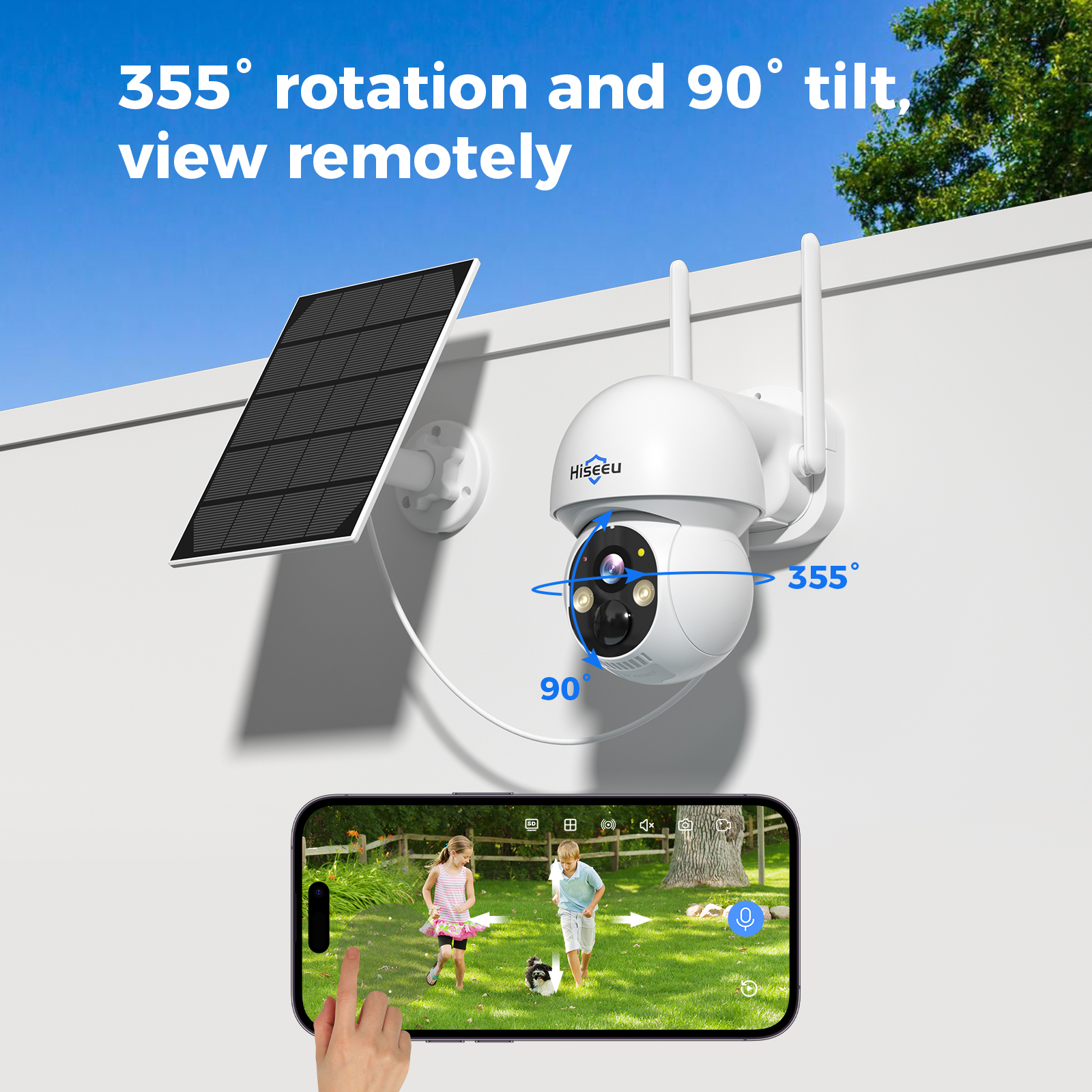 Hiseeu 2K 4MP WIFI PTZ Solar I - Home Security Wifi Camera avis et prix