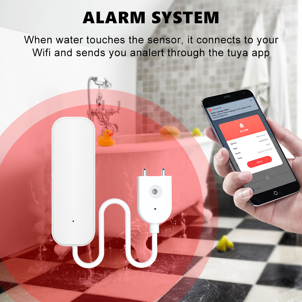 WiFi/Zigbee Water Sensor Tuya  - Home Security Alarm System avis et prix