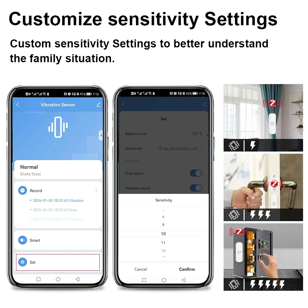 Smart ZigBee Vibration Sensor  - Home Security Technology avis et prix