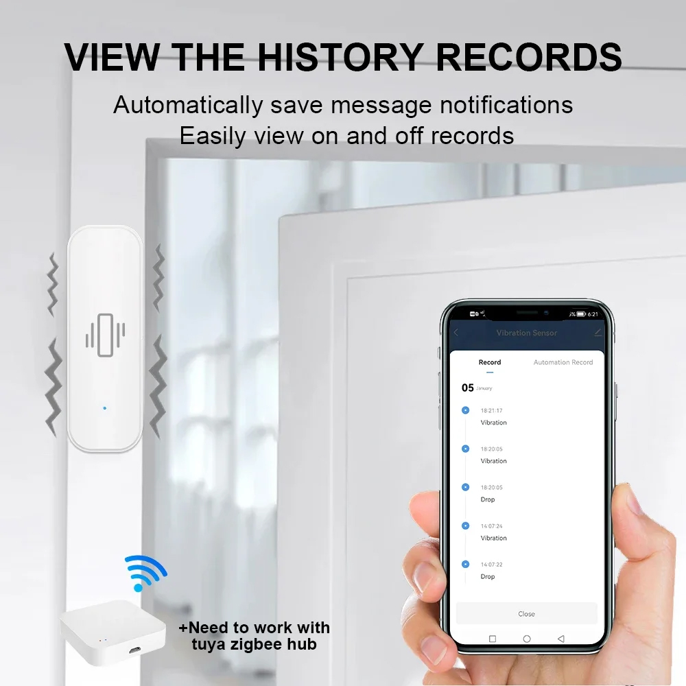 Smart ZigBee Vibration Sensor  - Home Security Technology avis et prix