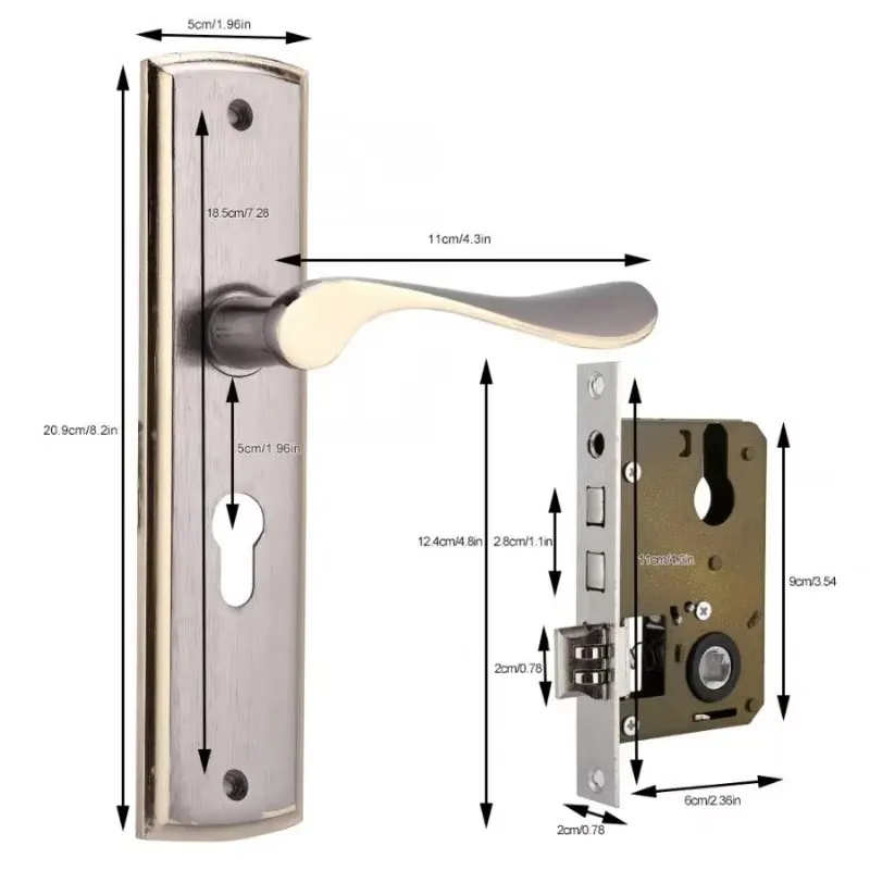 Gold Door Handle Lock Silent H - Home Security Ideas avis et prix