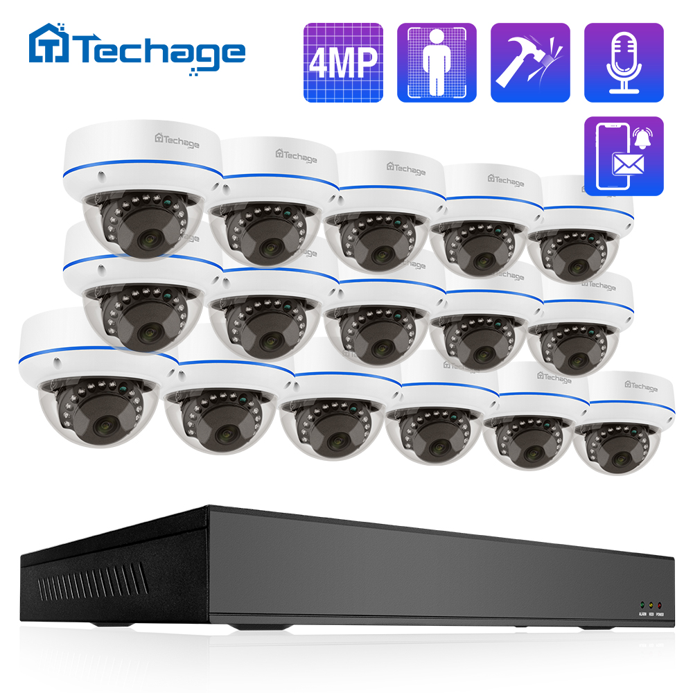 Techage HD 4MP 16CH POE Survei - Home Security Indoor Cameras avis et prix