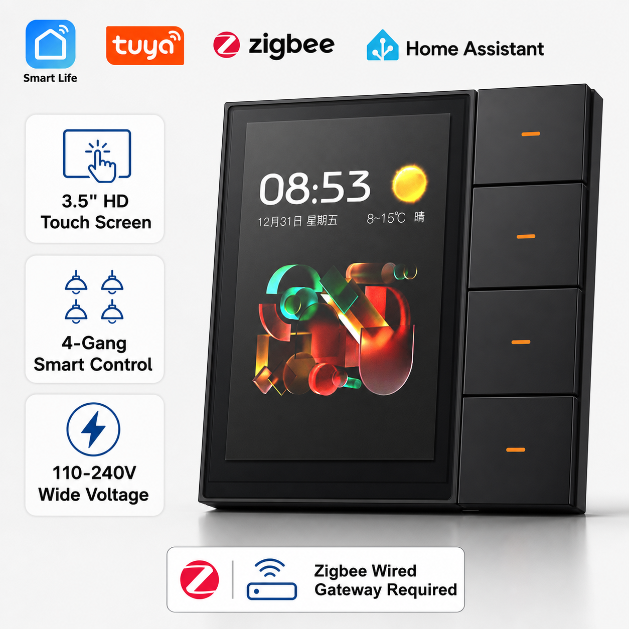F3-pro Tuya Smart Panel ZigBee - Home Security Technology avis et prix