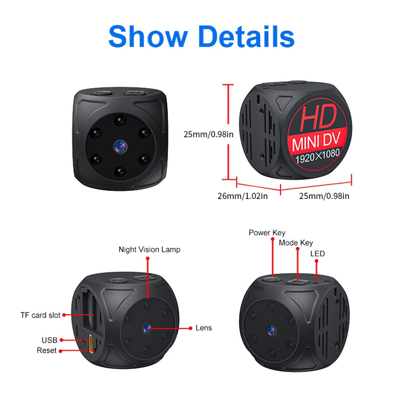 Mini HD Camera 1080p Portable  - Home Security Indoor Cameras avis et prix