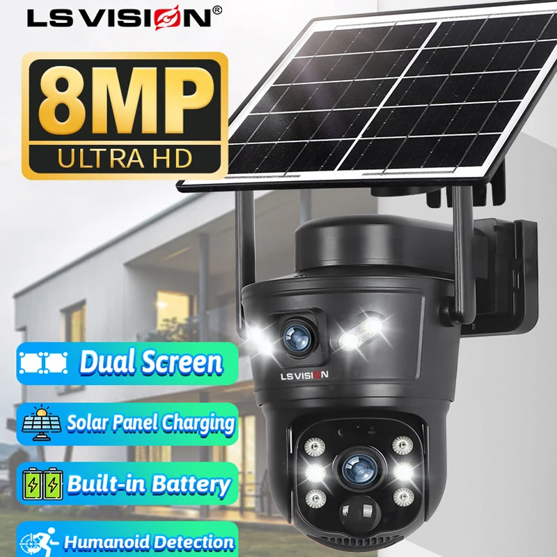 LS VISION 8MP 4G Solar Camera  - Home Security Wifi Camera avis et prix