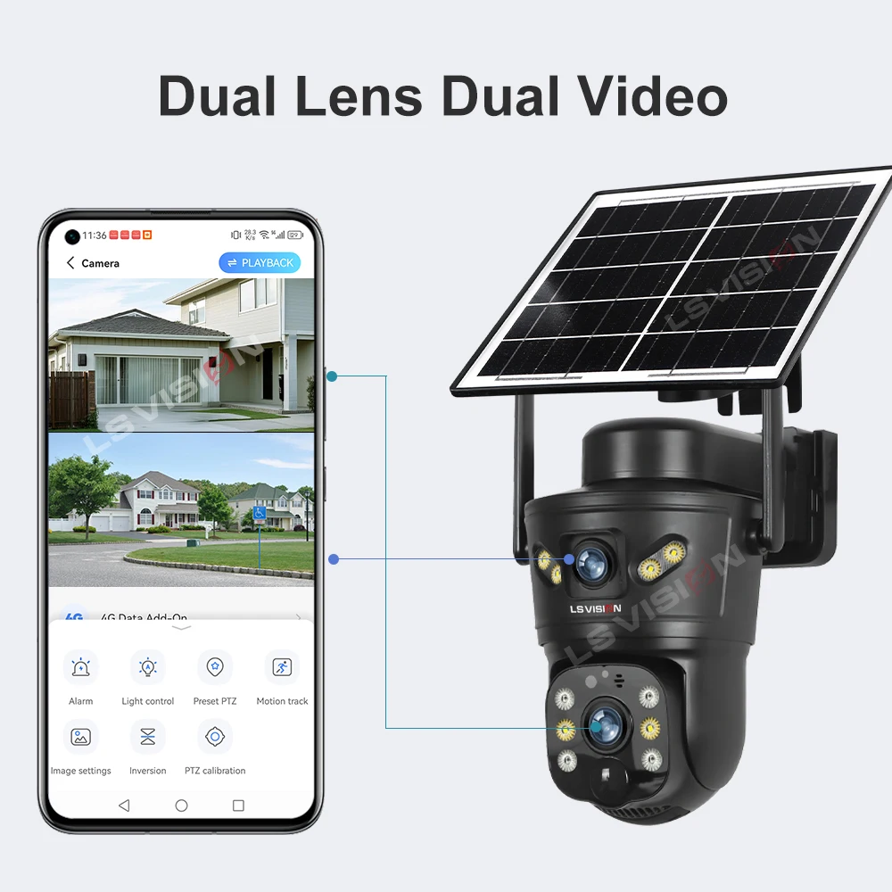 LS VISION 8MP 4G Solar Camera  - Home Security Wifi Camera avis et prix