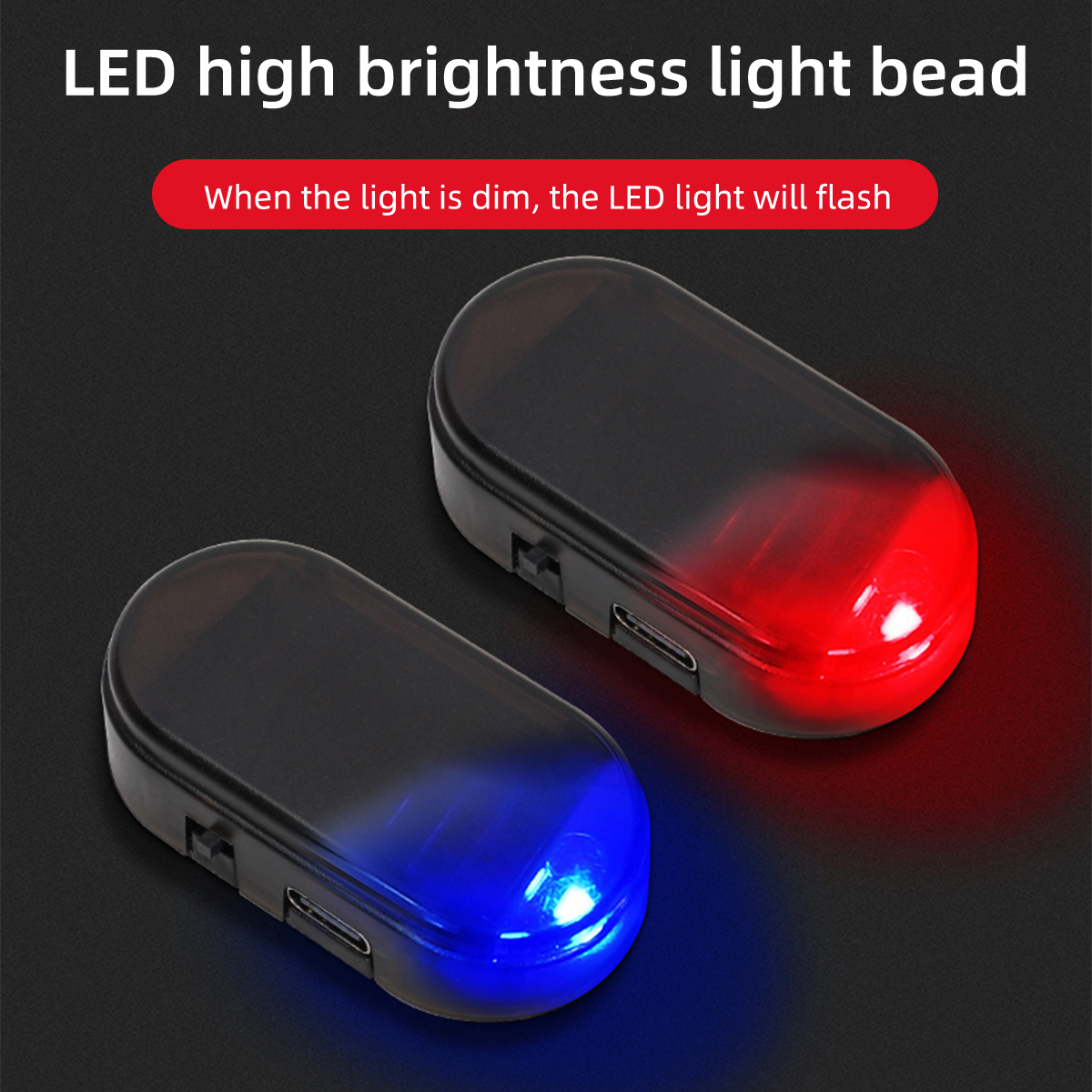 Car Mini LED Solar Warning Lig - Home Security Wireless avis et prix