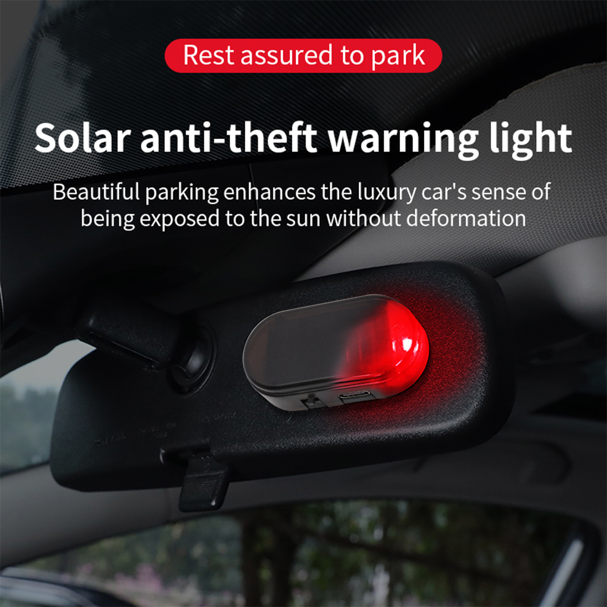 Car Mini LED Solar Warning Lig - Home Security Wireless avis et prix