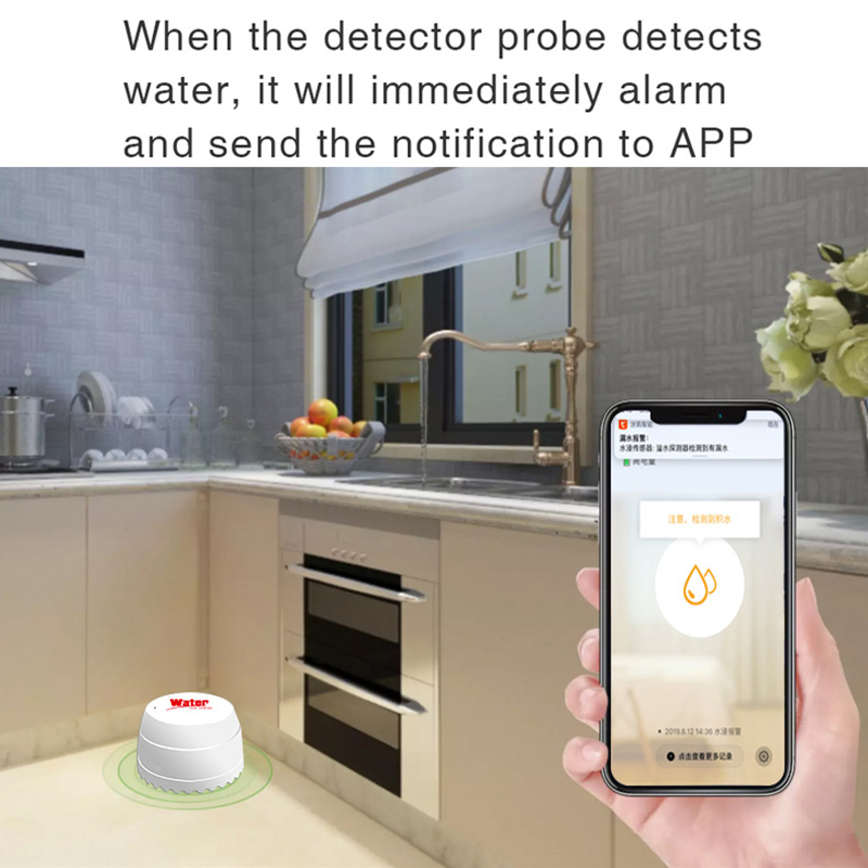 Tuya WiFi Water Leakage Sensor - Home Security Alarm System avis et prix