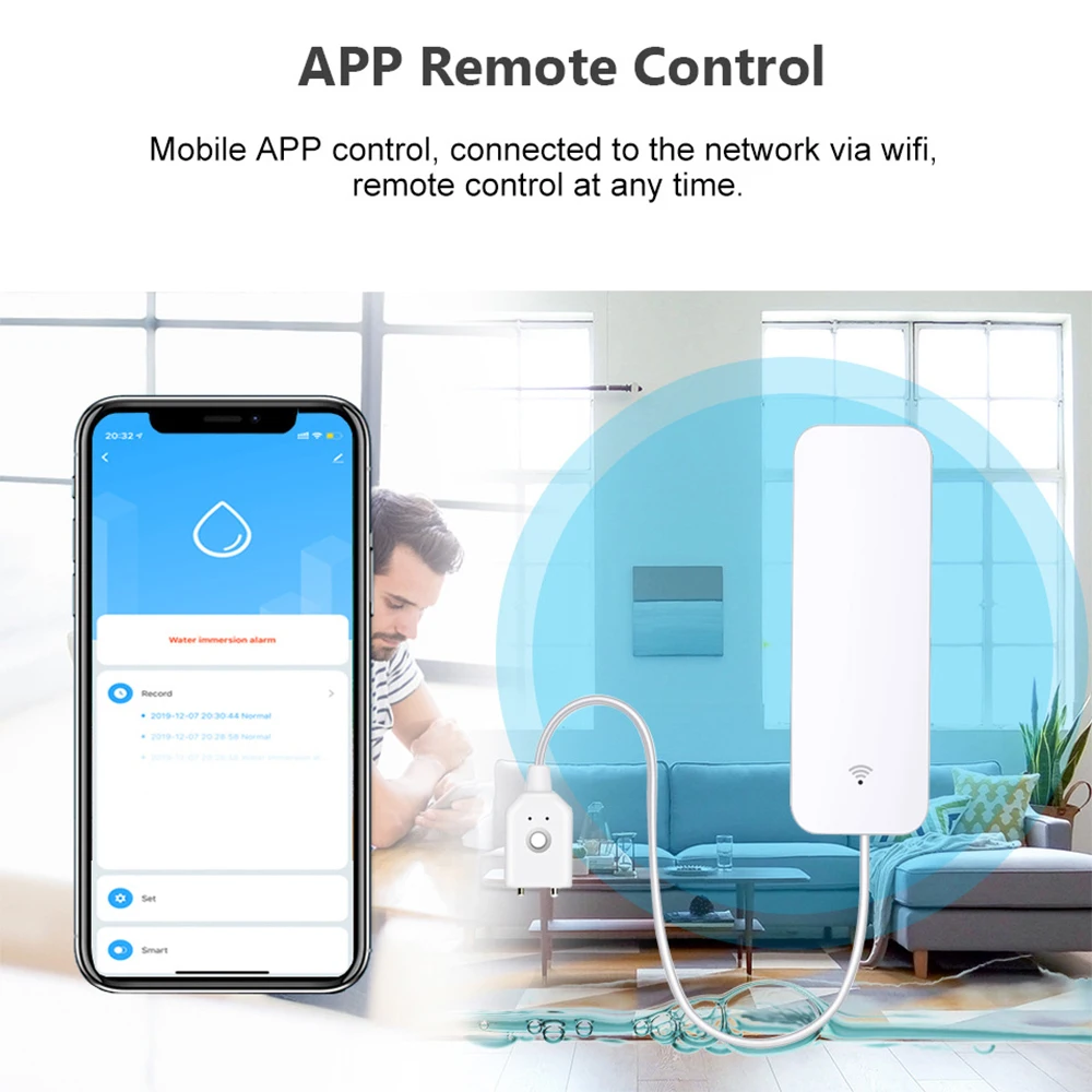 Tuya WiFi Zigbee Water Sensor  - Home Security Technology avis et prix