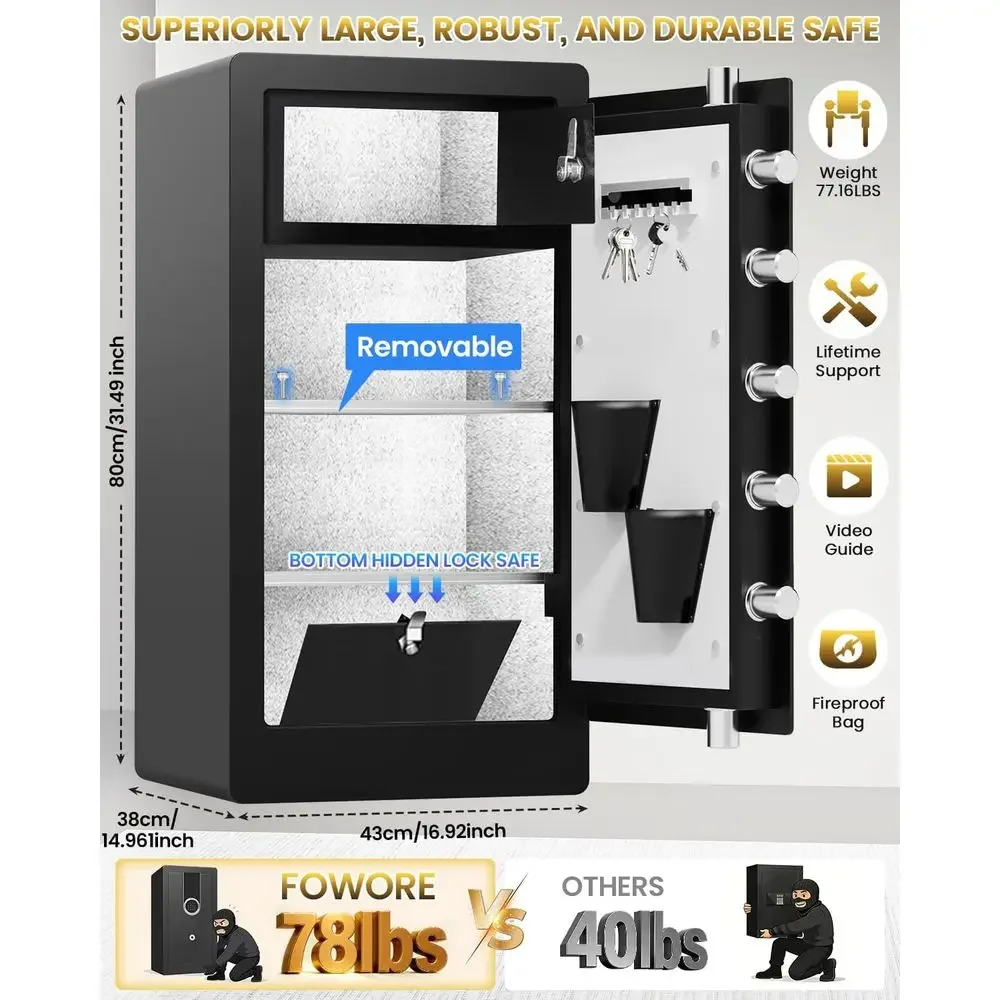 Biometric Safe for Home Office - Home Security Keypad avis et prix