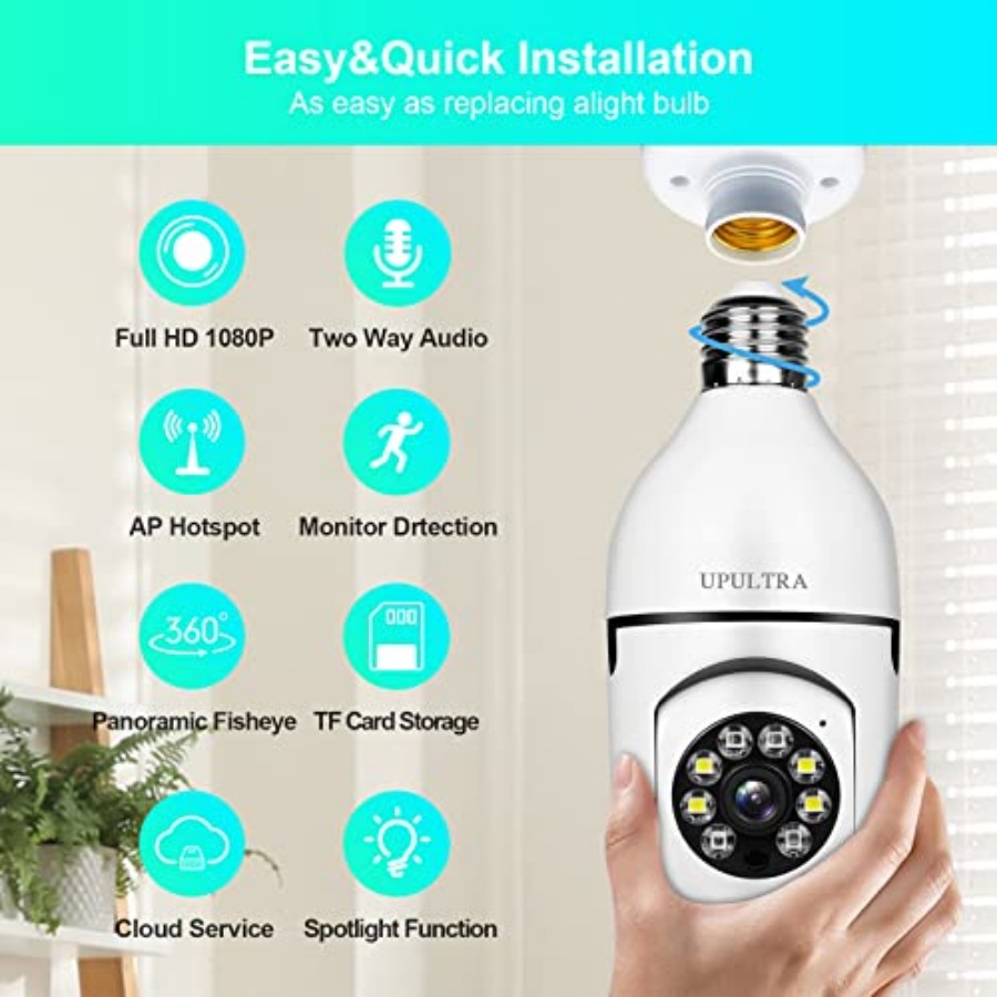 Light Bulb 1080P Security Wire - Home Security Wireless avis et prix