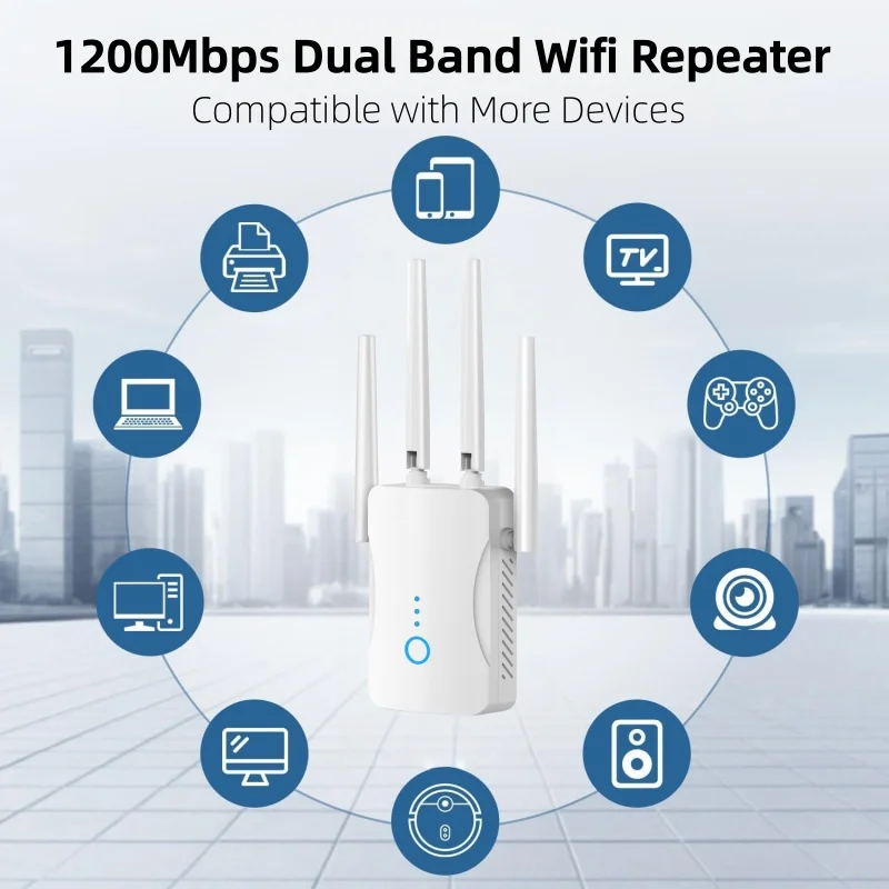 1200Mbps Dual Band WiFi Repeat - Home Security Wireless avis et prix