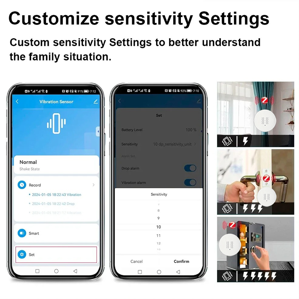 Tuya ZigBee Smart Vibration &  - Home Security Alarm System avis et prix