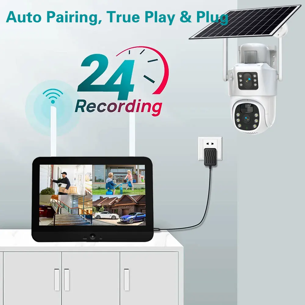 10CH Wireless NVR 4k 8mp Dual  - Home Security Wifi Camera avis et prix