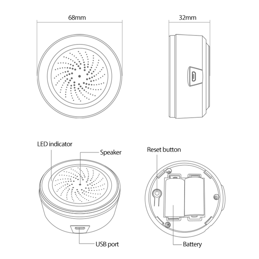 Tuya Zigbee Sound Light Sensor - Home Security Alarm System avis et prix