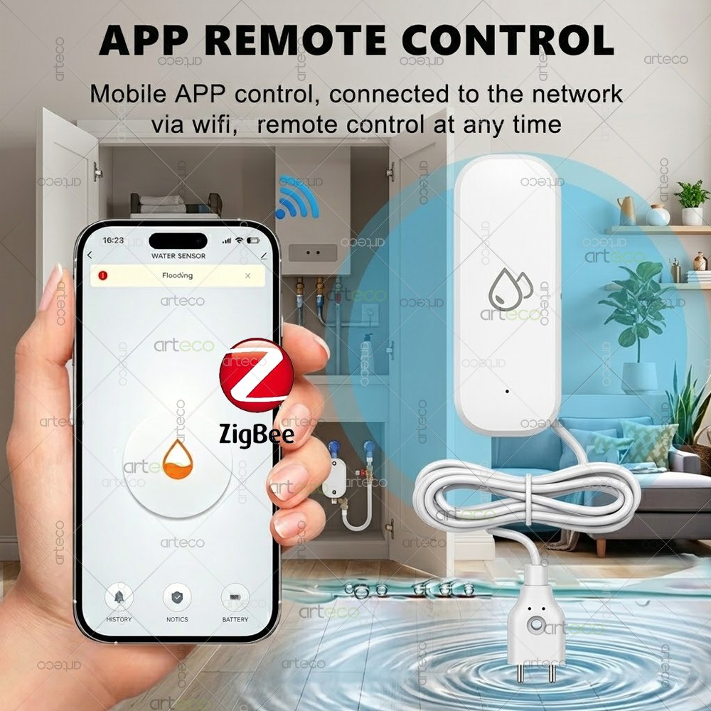 Zigbee Water Leak Detector Sma - Home Security Technology avis et prix