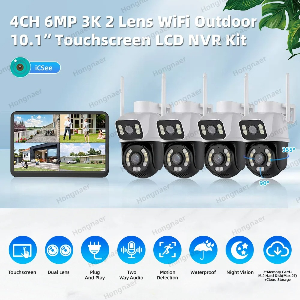 Hongnaer 6MP 4CH Dual Lens Hom - Home Security And Camera Systems avis et prix