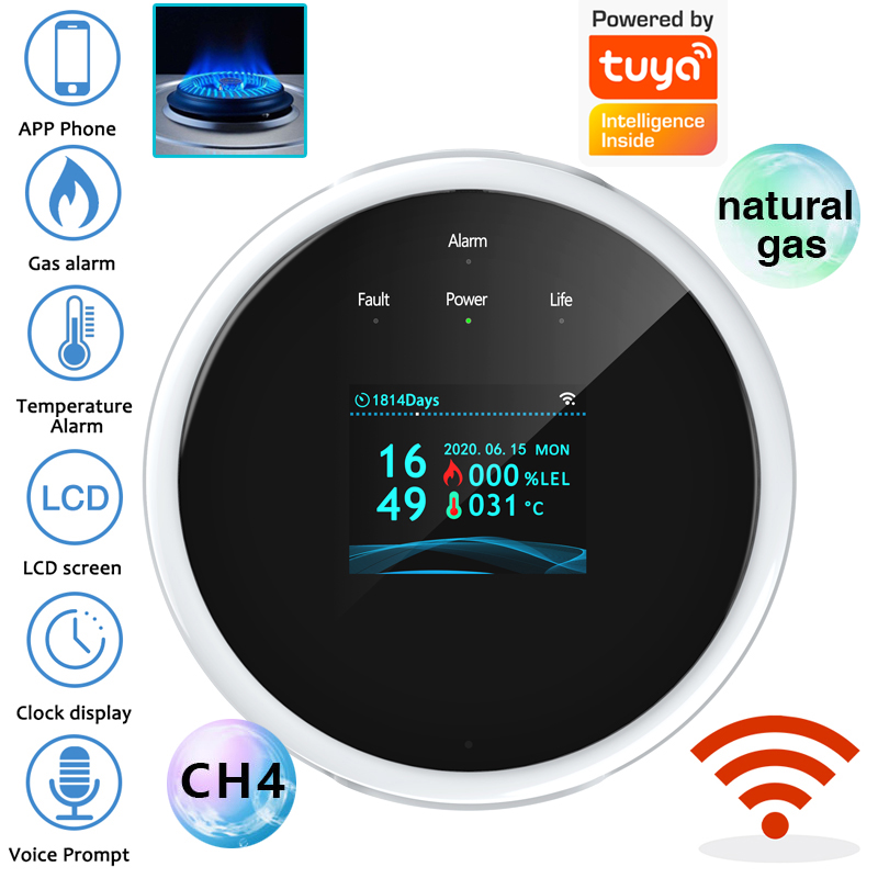 2.4G WiFi Gas Alarm Sensor Com - Home Security Technology avis et prix