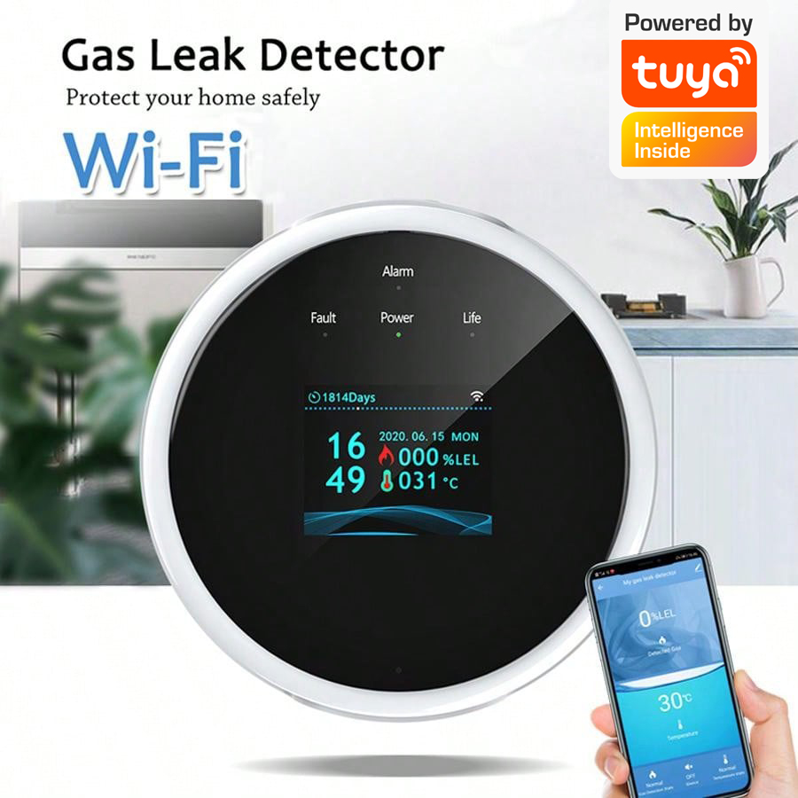 2.4G WiFi Gas Alarm Sensor Com - Home Security Technology avis et prix