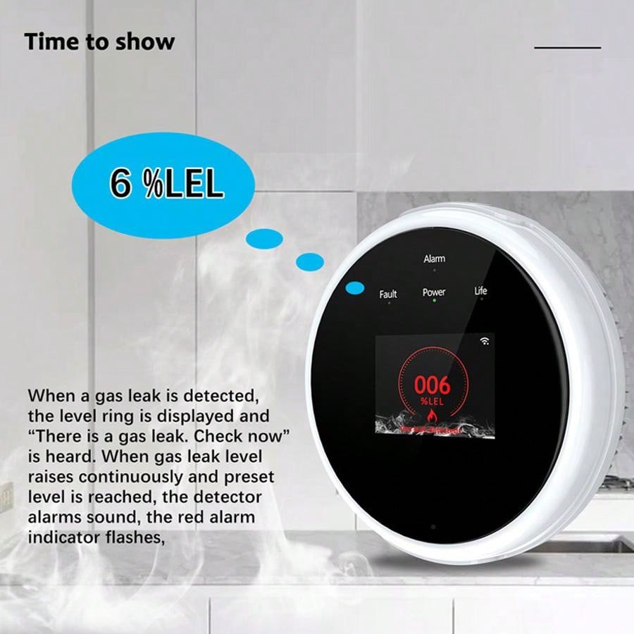 2.4G WiFi Gas Alarm Sensor Com - Home Security Technology avis et prix