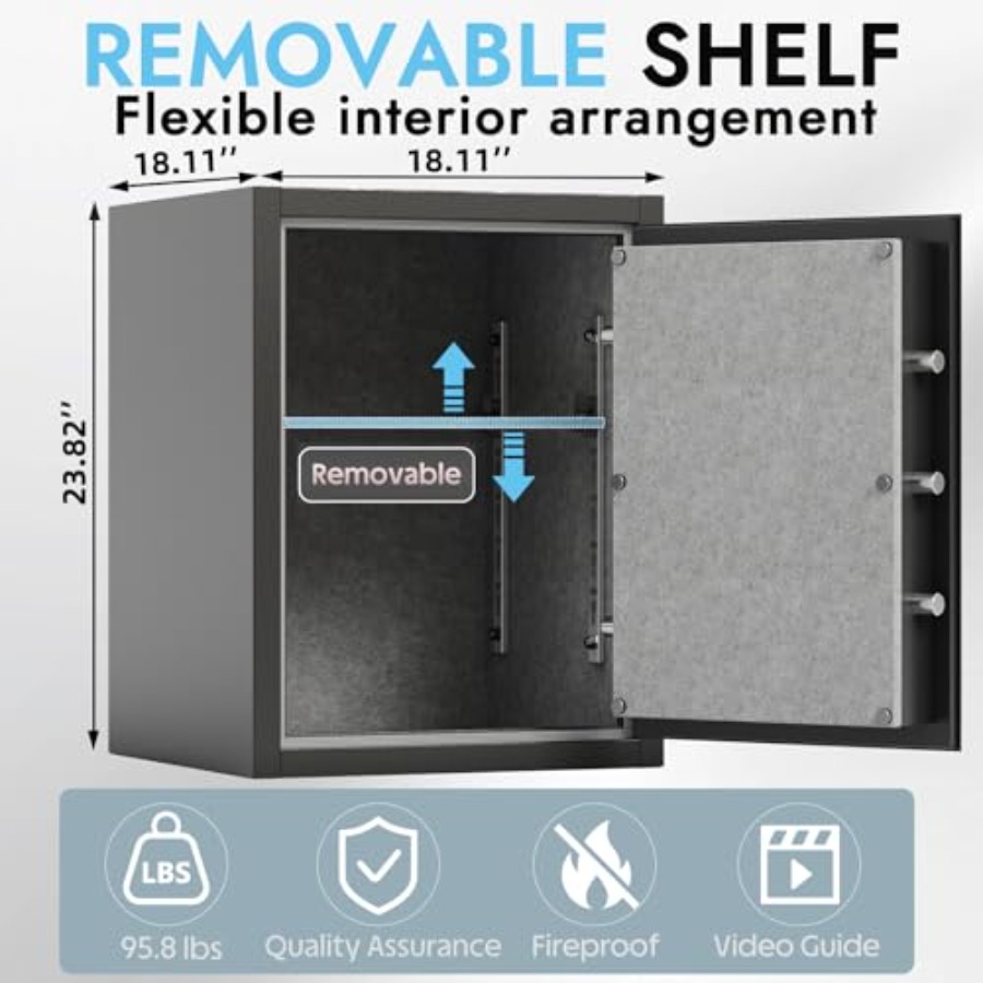 Biometric Fireproof Safe Box f - Home Security Keypad avis et prix