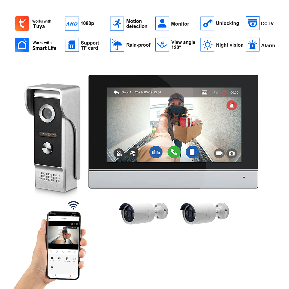 7Inch IPS Screen 2MP  Tuya Rem - Home Security Indoor Cameras avis et prix