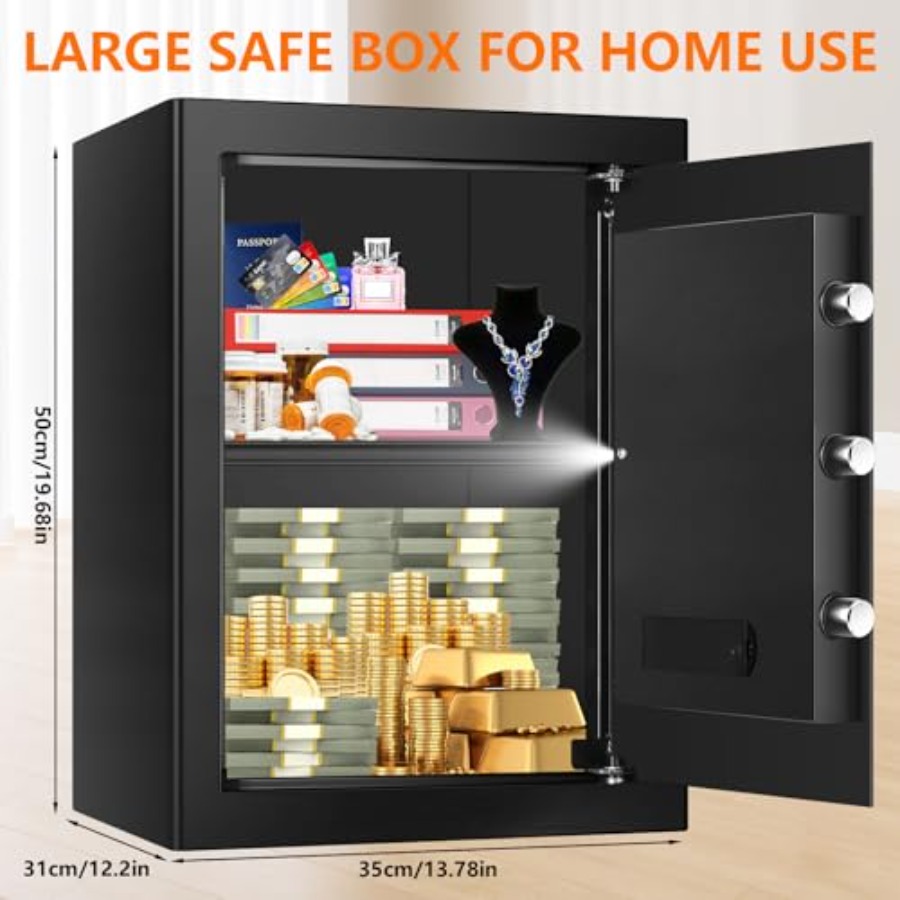 3.4 Cuft Large Fireproof Safe  - Home Security Keypad avis et prix
