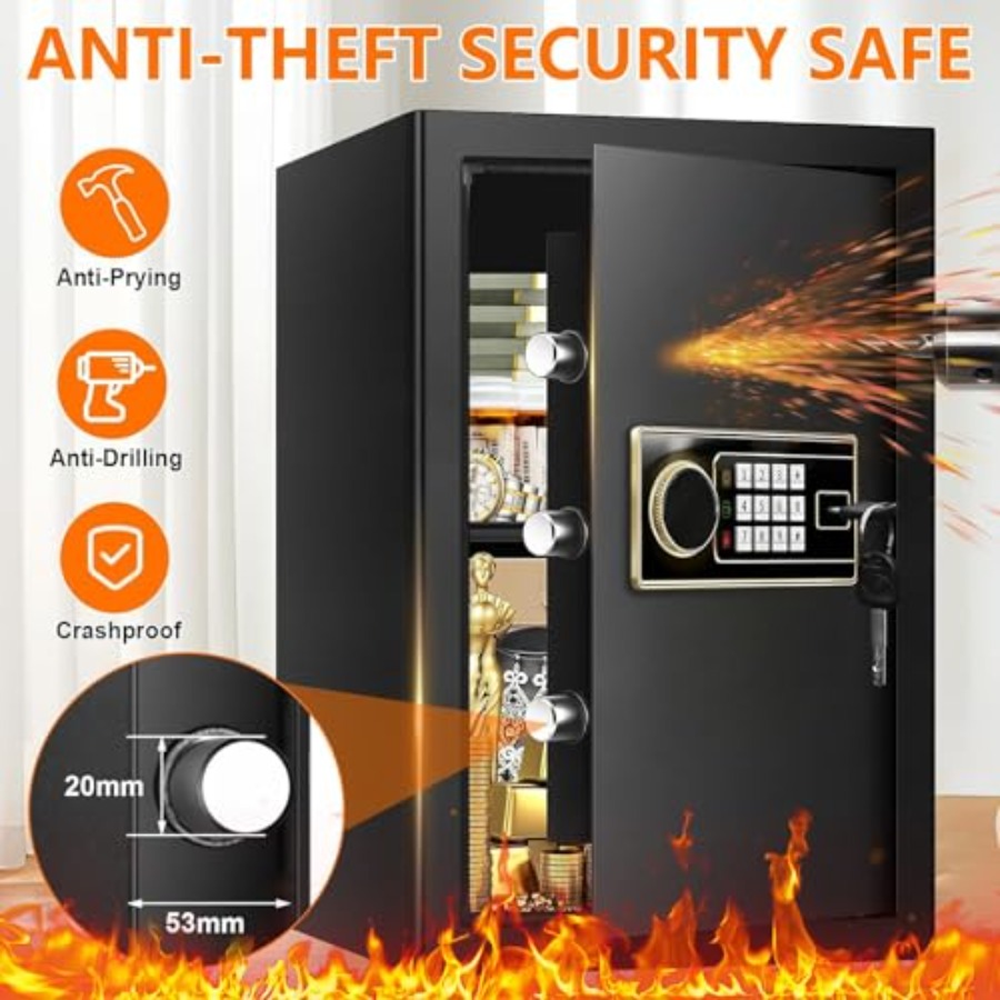 3.4 Cuft Large Fireproof Safe  - Home Security Keypad avis et prix