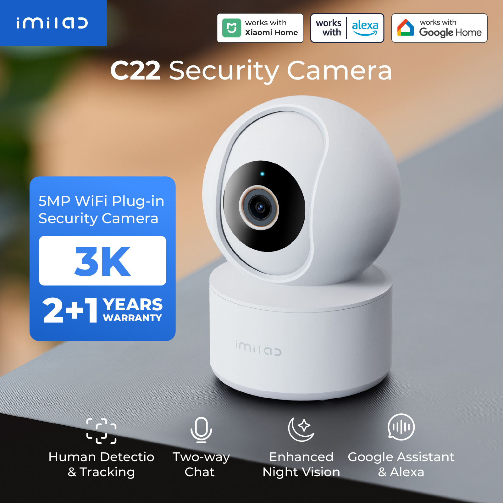 IMILAB Baby Monitor Indoor Sec - Home Security Camera 360 Xiaomi avis et prix