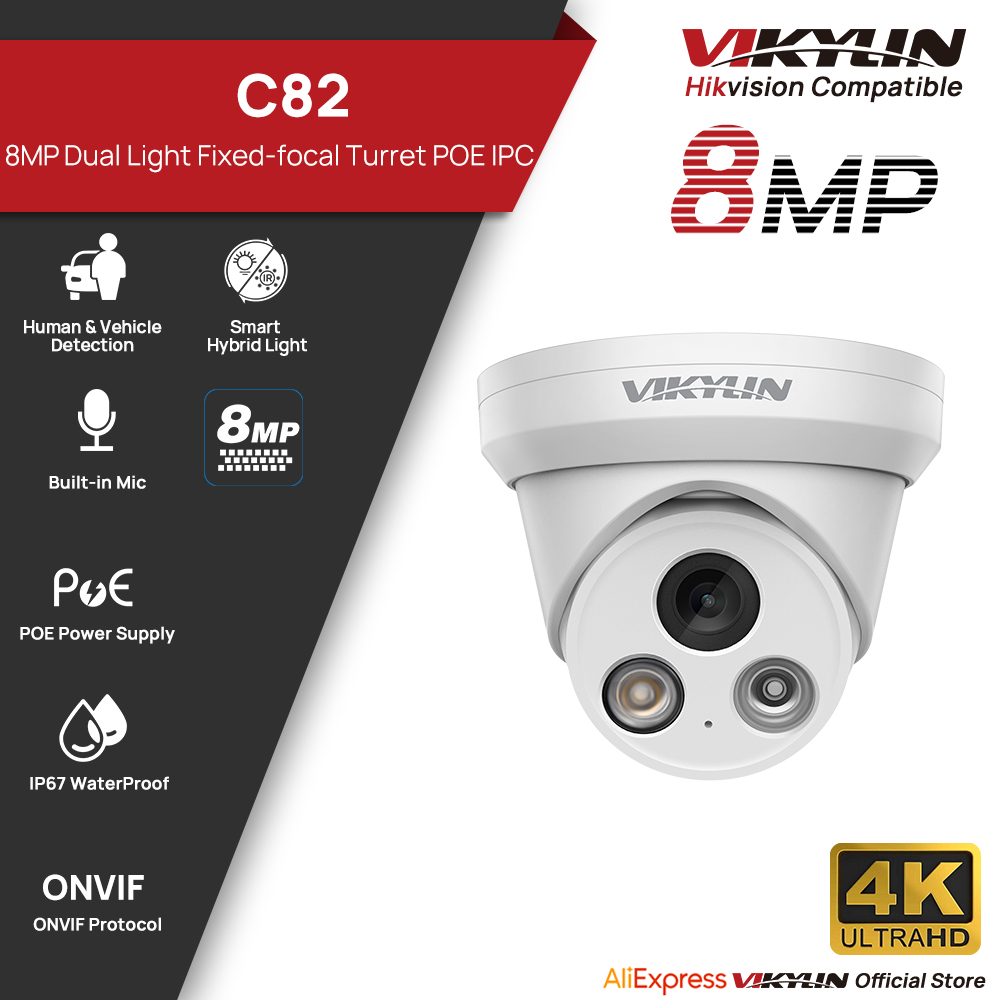 VIKYLIN 8MP 4K Dual Light IP C - Home Security Service avis et prix