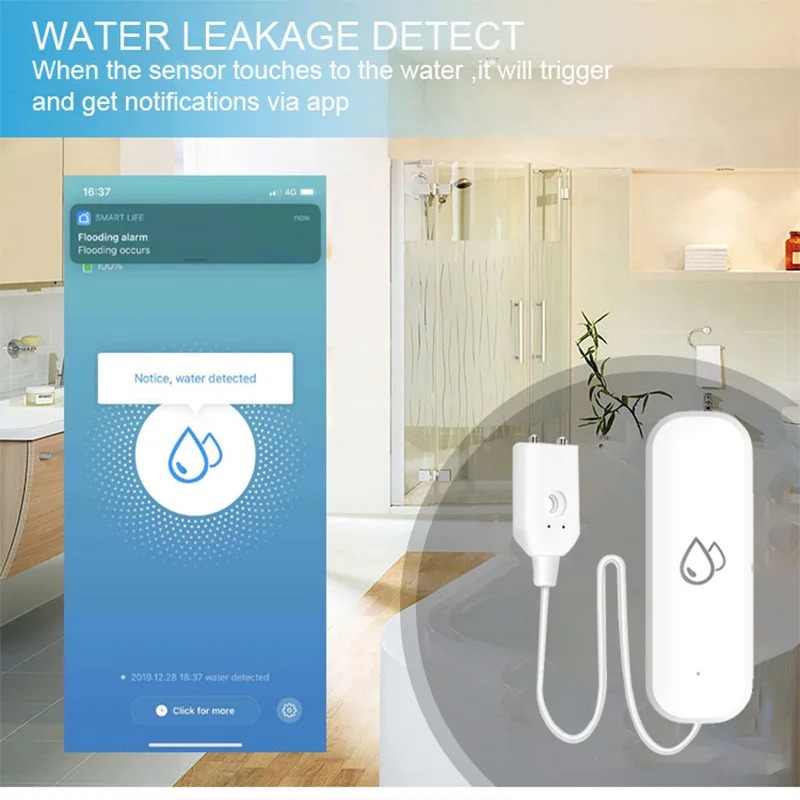 Smart Home Zigbee Water Leak D - Home Security Alarm System avis et prix